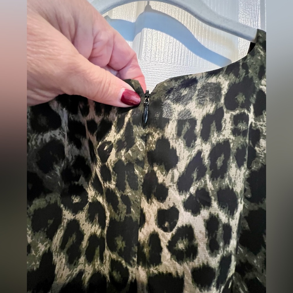Dress - Apt. 9 - soft animal leopard print - black tan - size 10 - new W/O tags - Picture 6 of 11
